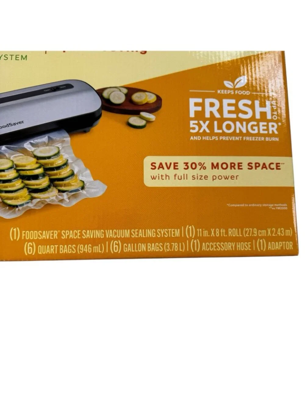 NEW FoodSaver Space Saving Vacuum Sealer with Bags VS1230 Unopened Box
